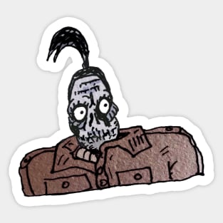 Shrunken head guys Sticker